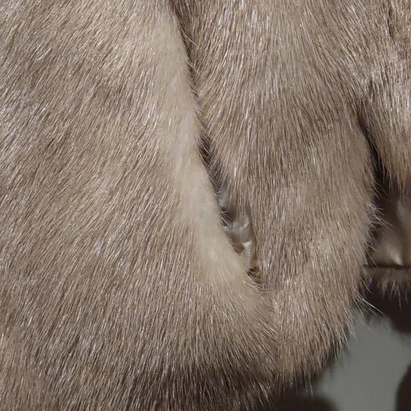 Mink Fur Jacket, Wrap, Blonde, Vintage - Picture 5 of 11